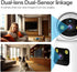 Kinnkall 4MP 360 2.4G/5G 24/7 2-Way Dual Lens Indoor Security Camera, Pan/Tilt Baby & Pet Monitor, WiFi, Motion