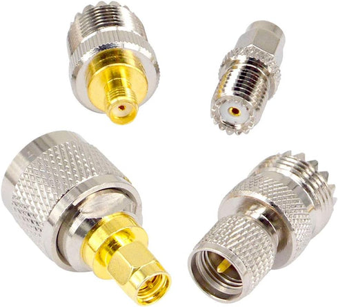 onelinkmore 20 Type Set UHF PL259 SO239 Mini UHF Adapter Kits UHF to SMA/BNC/MCX/FME/F/TNC/Mini UHF RF Coaxial Adapter