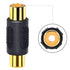 ELECTOP 10 Pack RCA Female to Female Coupler, Gold Adapter for Audio Video
