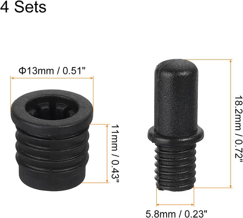 MECCANIXITY Speaker Grill Guides Plastic Ball and Socket Type 5.8mm Dia for Speaker Parts Accessories Pack of 4