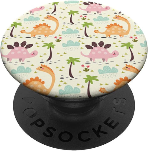 Cool Dinosaurs Pattern Design PopSockets Standard PopGrip - Dino and Rhino Gifts for Kids