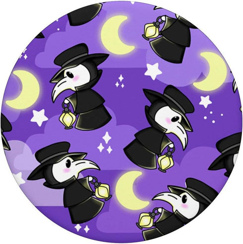 Kawaii Plague Doctor Clouds Stars Magical Witchy PopSockets PopGrip: Swappable Grip for Phones & Tablets