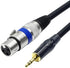 Disino XLR to 3.5mm (1/8 inch) Stereo Microphone Cable, 5ft, for Camcorders, DSLR Cameras, Computer Recording Device