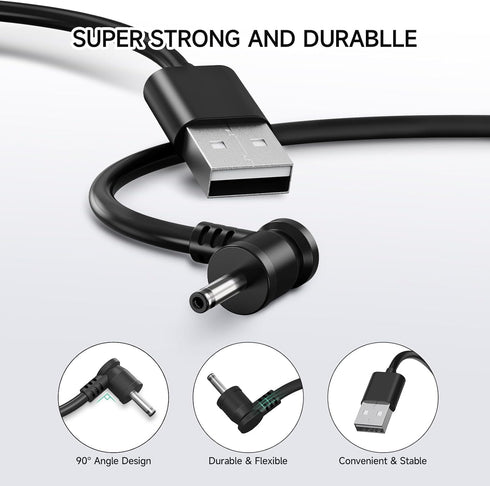 OLAIKE 2 Pack 5m/16ft Charge Cable for Ring Stick Up Cam Battery, Weatherproof Power Adapter (No Camera)