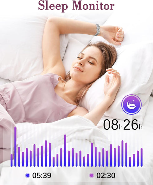 Smart Watches for Women - Compatible with iPhone and Android Phones, LYNN2 Fitness Tracker Watch with Heart Rate Monitor