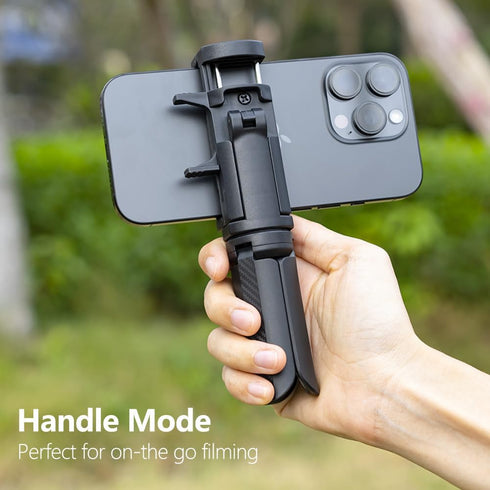 Generic 16/15/14 Mini Tripod with Phone Holder & Dual Cold Shoe Mount - Universal Smartphone Stand for iPhone Pro Max