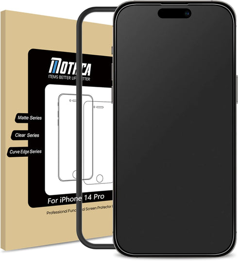 Mothca Matte Glass Screen Protector for iPhone 14 Pro 6.1" (2022) - Anti-Glare, Anti-Fingerprint, Easy Install, Bubble