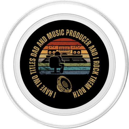 Music Producer Gifts For Men Music Producer And Dad Proud Funny Men Music Producer PopSockets PopGrip for MagSafe