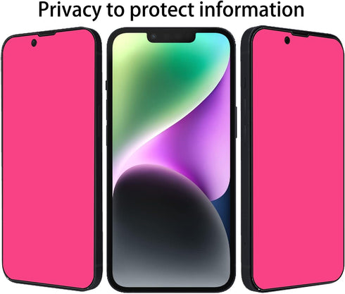 2 Piece Privacy Tempered Glass for iPhone 13/14 6.1 inch Anti-blue Anti-Spy Screen Protector Mirror Gradient Colorful
