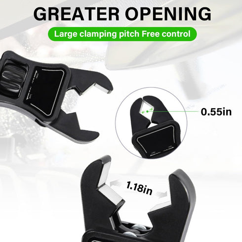 Car Rear View Mirror Phone Holder, 360° Rotating Rearview Mirror Phone Mount, ABS Multi-Functional Adjustable Cellphone Holder, Universal Car Phone Holder for All Smartphones (Black/Gray) by BESULEN