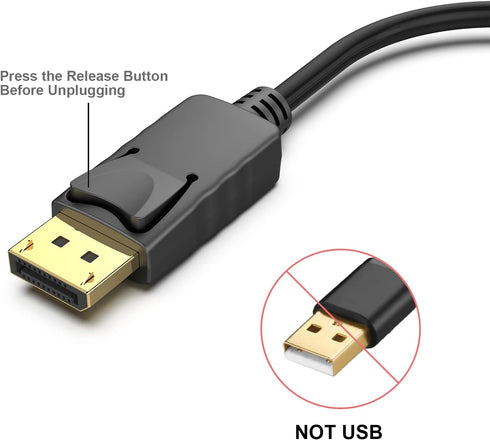 BENFEI 4K DisplayPort to HDMI Adapter 2 Pack, Uni-Directional DP 1.2 to HDMI 1.4, Gold-Plated, Compatible with Lenovo