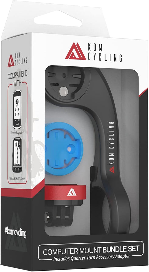 KOM Cycling CM06 Quick Release GoPro Computer Mount for Wahoo and Garmin Bike Computers, Compatible with Edge 1030