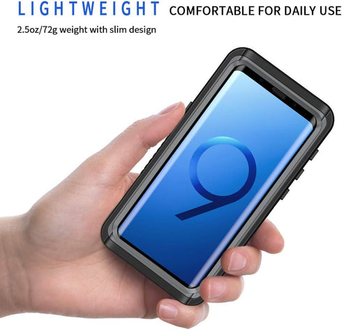 Lanhiem for Samsung Galaxy S9 Case - IP68 Waterproof Dustproof with Built-in Screen Protector