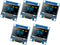 Hosyond 5 Pcs 0.96 Inch OLED I2C IIC Display Module 12864 128x64 Pixel