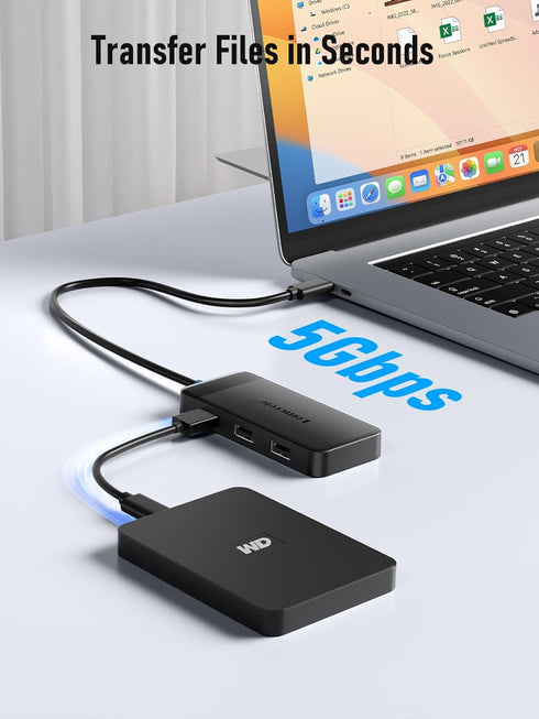 Lemorele Docking Station Dual Monitor, 6 in 1 USB C Hub with 4K HDMI, 100W Fast Charging