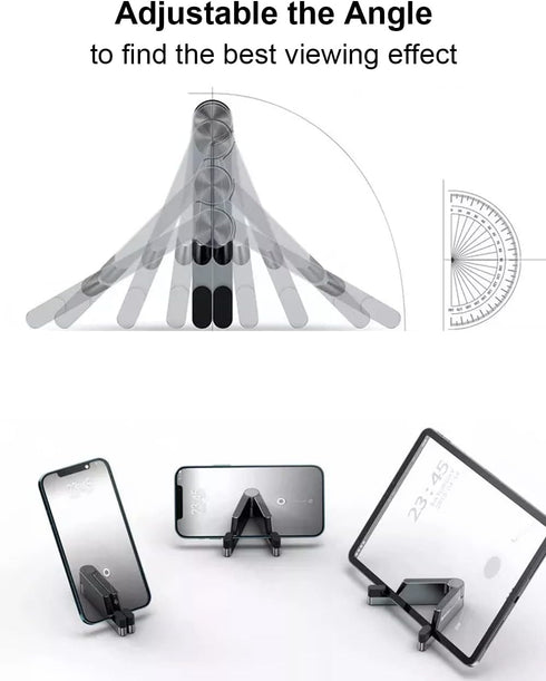 Cell Phone Stand for Desk, Foldable & Portable iPhone Holder, Compatible with All Mobile Phones, iPhone, iPad Mini,