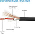 Disino Female XLR to Dual RCA Y Splitter Patch Cable, Unbalanced XLR Female to 2 RCA Stereo Audio Interconnect