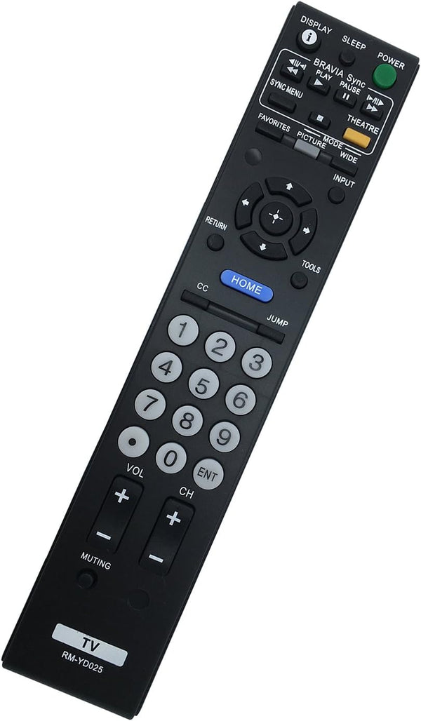 New RM-YD025 Replacement Remote Control for Sony Bravia LCD TV Models KDL-19M4000, KDL-22L4000, KDL-32L4000, KDL-40S4100