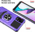 TCL ION V Case with Screen Protector, Purple Magnetic Ring Stand Soft Silicone Bumper Military Grade Cover