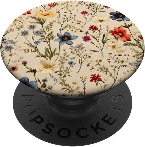 PopSockets Adhesive PopGrip - Mixed Flower Bouquet Floral Pattern Wildflowers
