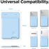elago Slim Wallet Phone Case - Pastel Blue, Secure Card Holder with 3M Adhesive for iPhone, Galaxy & Most Smartphones