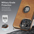 Luxury Leather Business Phone Case for iPhone 15 (2023, 6.1”) - Ultra Slim, Scratch Resistant, Anti-Slip (Brown)