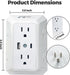 Rayovac Surge Protector with Night Light, 6 Outlets & 2 USB Ports A and USB C, ETL Certified Adapter for Home, School,