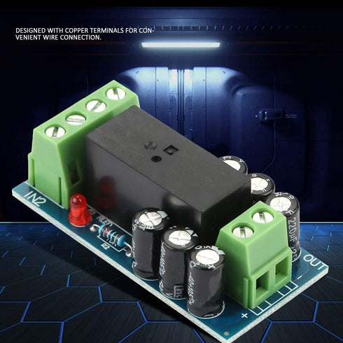 Walfront 12V 12A Power Controller Module Battery Emergency Switch, DC Automatic Power Controller Adapter Storage