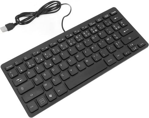 VBESTLIFE Bilingual Language Keyboard, 78 Keys Ultra Slim Language Keyboard, USB 2.0 Wired