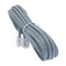 Corpco 25ft Heavy Duty RJ11 / RJ14 Silver Satin 4 Conductor Reverse Wired Telephone Line Cord