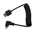 HangTon 8K 4K 60p A7C R6 XT30II, S9 Left Angle Micro HDMI to HDMI Coiled Cable for Ninja V Monitor, Sony R, Canon mkII