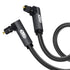 EMK Upgraded Double 90 Degree Optical Audio Cable Free-Rotating Toslink Plug Nylon