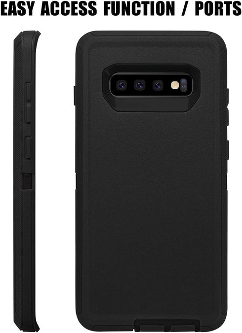 AICase for Galaxy S10 Plus Case, Drop Protection Full Body Rugged Heavy Duty Cover for Samsung Galaxy S10 Plus Black