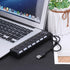 7-Port USB Hub, Black with ON/Off Switch