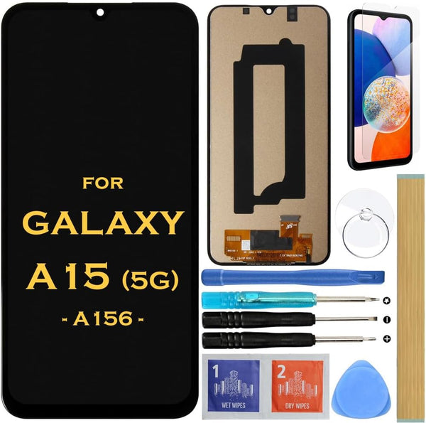 Screen Replacement LCD Display for Samsung Galaxy A15 5G - Touch Digitizer Assembly, 6.5" (No Fingerprint Function)