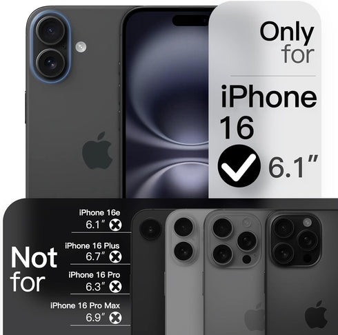 JETech 16 6.1-Inch Magnetic Slim Case for iPhone Compatible with MagSafe, Full Camera Lens Protection, Ultra-Thin