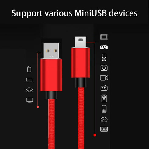 GMBYLBY 2.0 MP3 USB Cable A-Male to Mini-B Cord USB Charger Cable for Digital Camera Player Receiver USB to USB Cable
