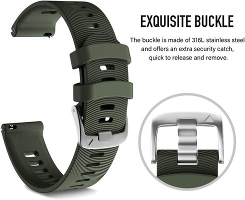NotoCity 20mm Replacement Band for Garmin Forerunner 245/55, Galaxy Watch 5/5 Pro, Vivoactive 3/5