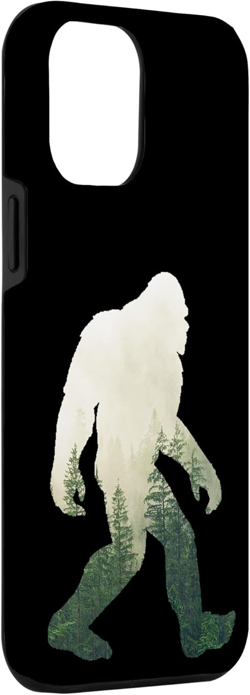iPhone 12 Pro Max Bigfoot Figure Sasquatch Yeti Nature Double Exposure Case