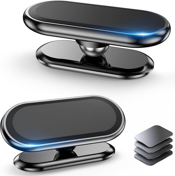 ?2-Pack? Magnetic Phone Holder for Car, Super Strong Magnet with 4 Metal Plates, 360° Rotation Dashboard Mount
