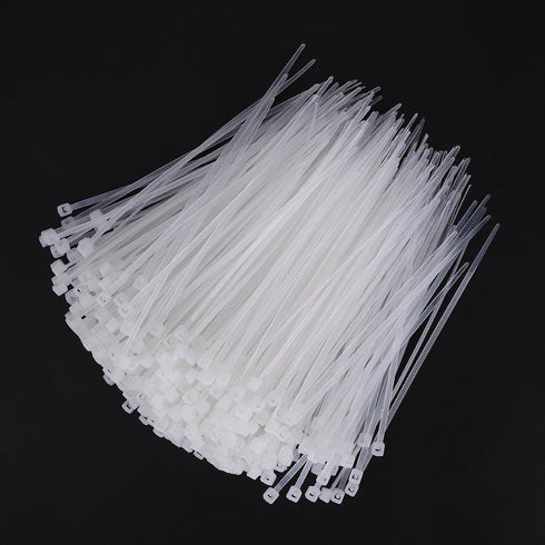 1000 Pcs White Zip Ties, Reusable Small Clear Self-Locking Nylon Cable Ties for Home Office Workshop (3x100mm)