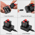 Action Camera Battery Pack, 1350mAh Rechargeable Battery (3-Pack) with USB Dual Charger for Sports Cameras