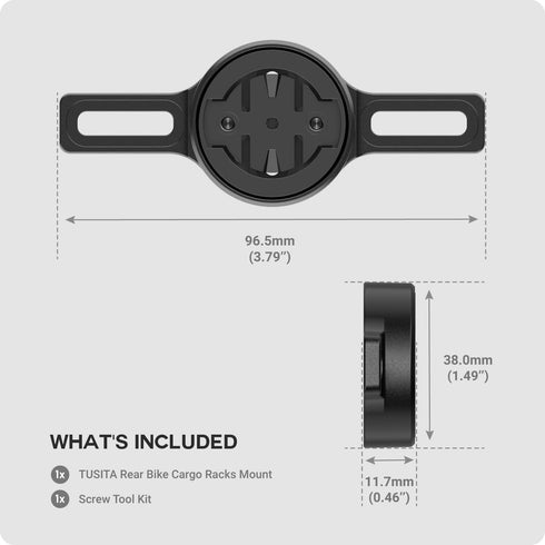 TUSITA Rear Bike Cargo Racks Mount for Garmin Varia RTL515, RTL510, RVR315, Magene L508 Compatibility
