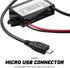 Weewooday 2 Pieces 12V to 5V Converter - DC-DC Buck Module Micro USB Power Adapter