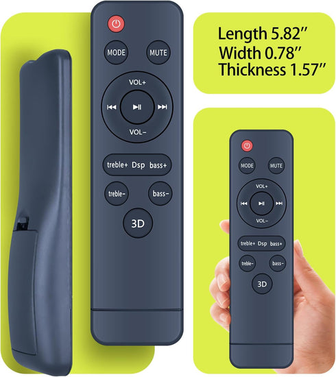 RYQIF 2 1 2.2 32 inch 5.0 Replacement Remote Control fits Puxinat in Separable Sound Bar for Smart TV, Channel TV