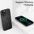 LSL iPhone 12 Pro Max Case, Black Floral Flower Pattern Print, Soft TPU Full Camera Lens Anti-Drop Anti-Scratch
