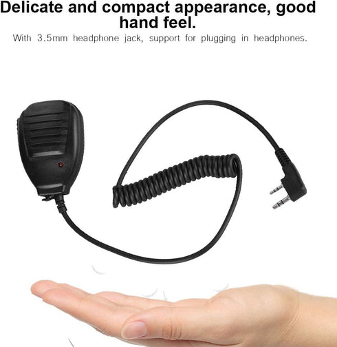 Walkie Talkie Handheld Speaker Mic, Waterproof Shoulder Microphone for 5R 5RA 5RB 5RC 5RD 5RE 5REPLUS 3R & Two Way