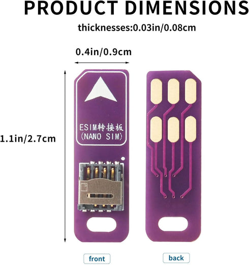 PinQiongZhe (2 ESIM to Nano SIM Card Adapter Conversion Board Wireless WiFi/CPE Solderless ESIM Experimental Test Board