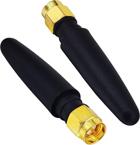 BOOBRIE 2-Pack 2.4GHz Mini WiFi Antenna, 2dBi FPV Omni Directional SMA Male Small PC WiFi Bluetooth Antenna