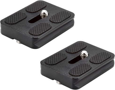 Neewer Pack of 2 PU-50 50 mm Universal Metal Quick Release Plate with 1/4 Inch Screw for Camera Tripod